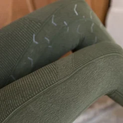 * Vanessa Denim-Look Naisten Saumattomat, Kokopaikkaiset Ratsastusleggingsit Silikonipainatuksilla
