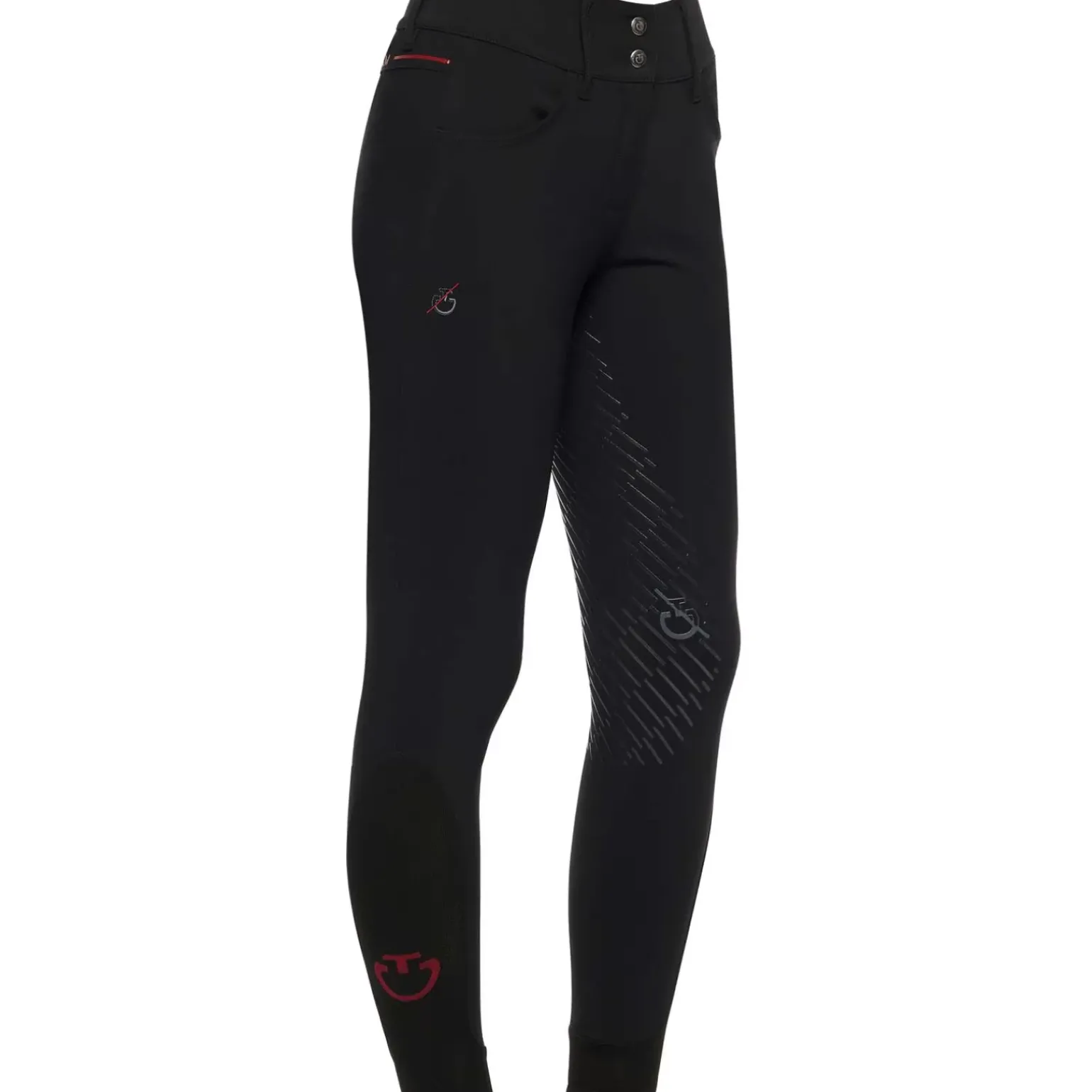 Cavalleria Toscana Ct Team Red Stripe Women'S Full Grip Breeches
