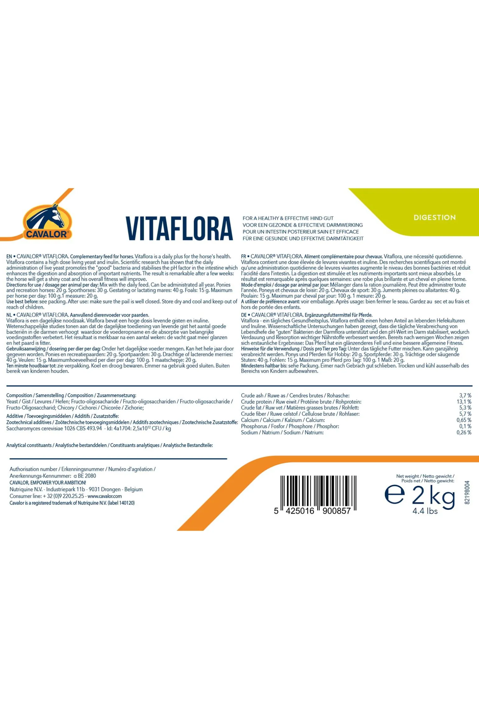 Cavalor Vitaflora, 2 Kg