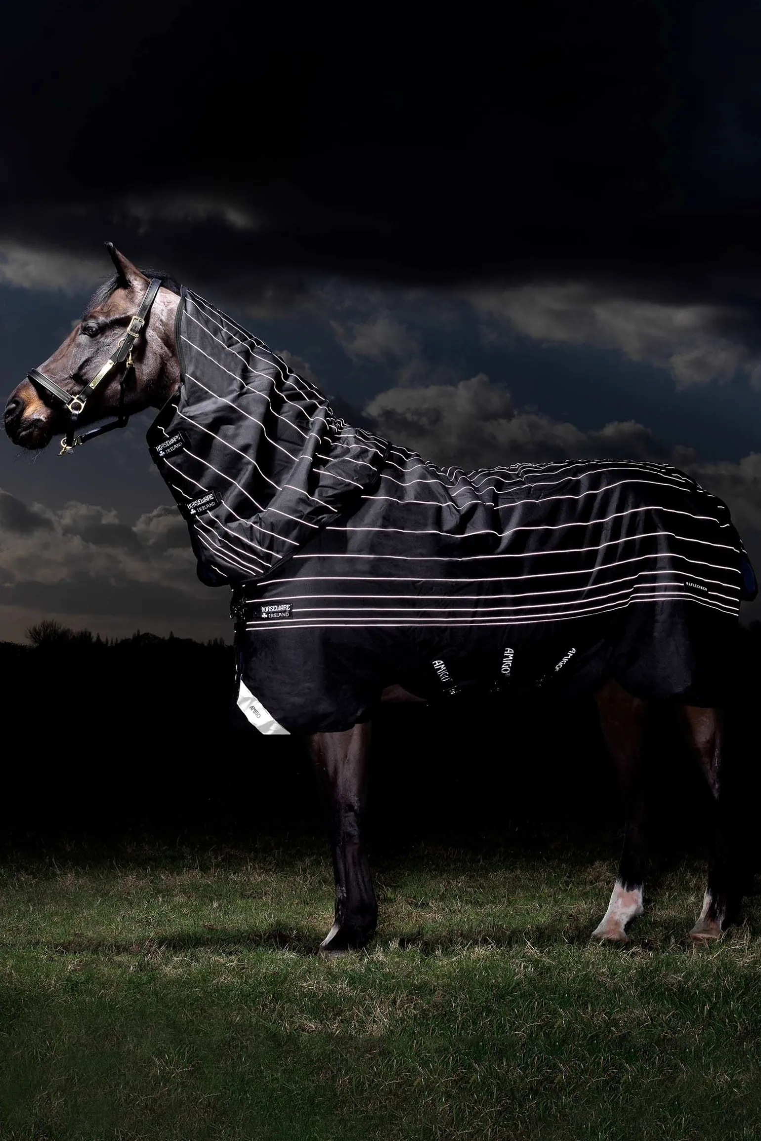 Horseware Amigo Bravo 12 Reflective Plus Ulkoloimi Irrotettavalla Kaulakappaleella, 250 G