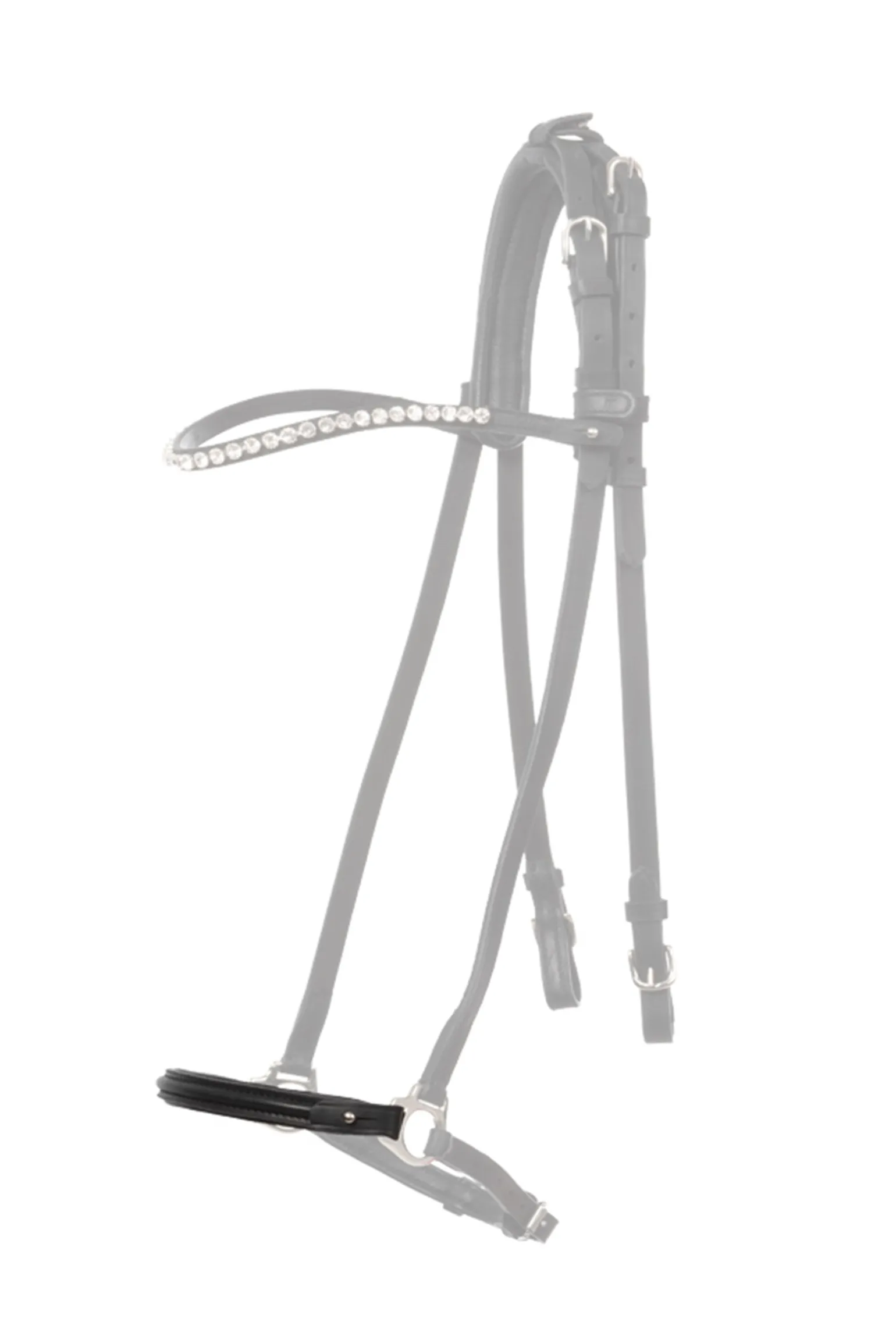 Kavalkade Svartur Dropped Noseband Piece For Kjartan Icelandic Bridle