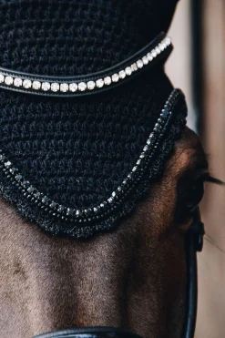 Kentucky Horsewear Aania Vaimentava Korvahuppu Timanteilla Ja Helmilla, Pitka Malli