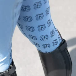 Naisten Farkkuratsastushousut Korkealla Vyötarolla Ja Silikonipainatetuilla Kokopaikoilla